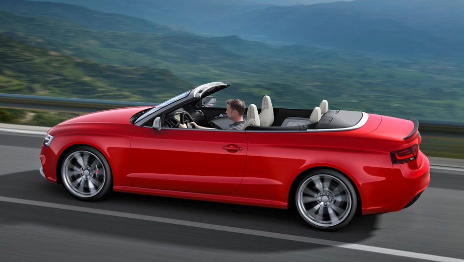 Audi RS5 Cabrio. Выпускается с 2012 года. Одна базовая комплектация. Цена 5 545 000 руб.Двигатель 4.2, бензиновый. Привод полный. КПП: роботизированная.