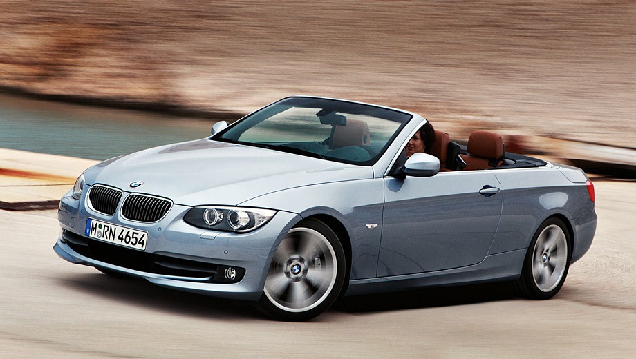 BMW 3 Series Convertible. Выпускается с 2007 года. Четыре базовые комплектации. Цены от 1 853 000 до 2 652 000 руб.Двигатель от 2.0 до 3.0, бензиновый. Привод задний. КПП: механическая.