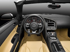 Audi R8 Spyder. Выпускается с 2010 года. Три базовые комплектации. Цены от 6 835 000 до 7 925 000 руб.Двигатель от 4.2 до 5.2, бензиновый. Привод полный. КПП: механическая и роботизированная.
